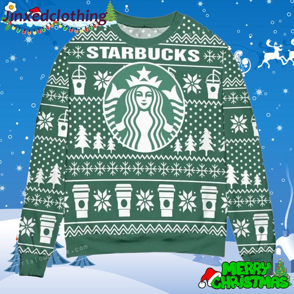 Starbucks Logo Christmas Ugly Sweater Party 